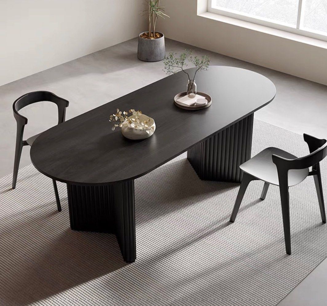 DRELE Modern Solid Wood Dining Table