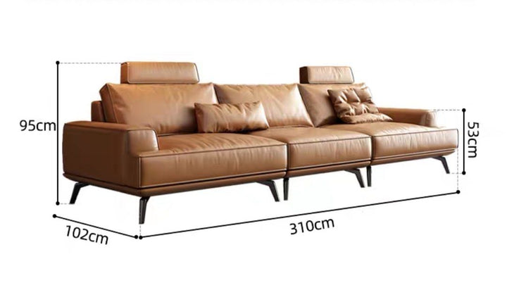 ELLINA Modern Genuine Leather Sofa