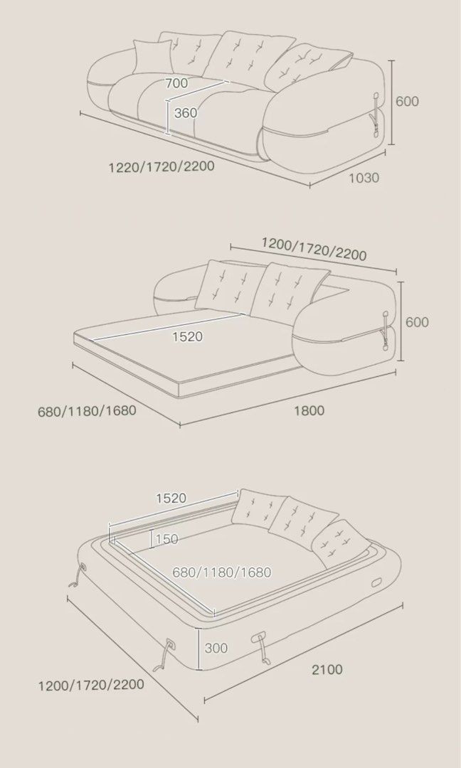 BELMAR Modern Sofa Bed