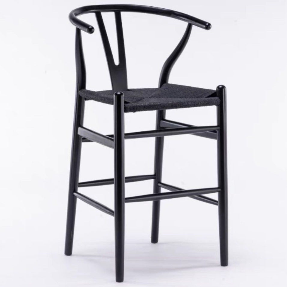 EVERLY Rustic Wishbone Bar Stool