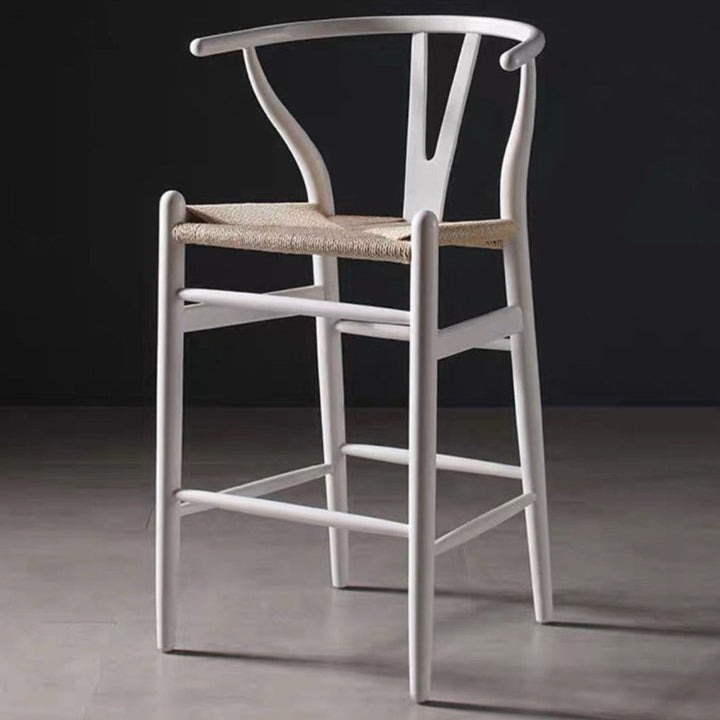 EVERLY Rustic Wishbone Bar Stool