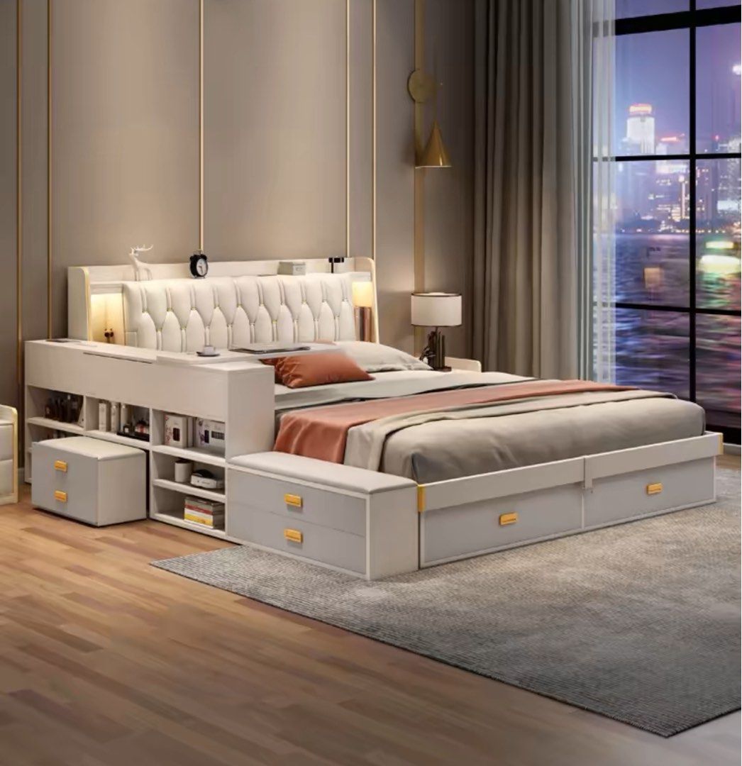 BELVA Modern Multi-Function Storage Bedframe