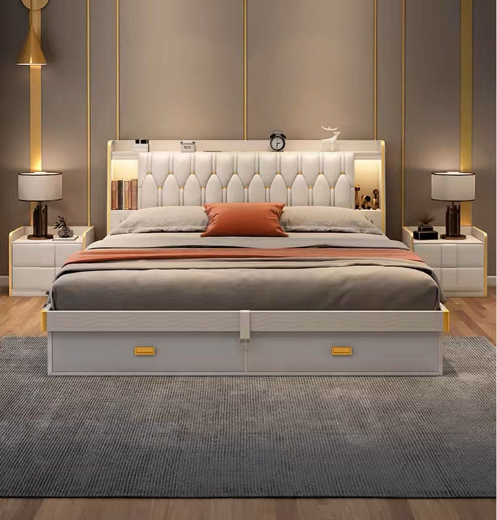 BELVA Modern Multi-Function Storage Bedframe