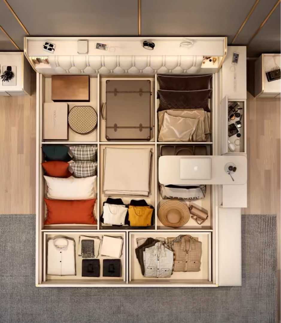 BELVA Modern Multi-Function Storage Bedframe