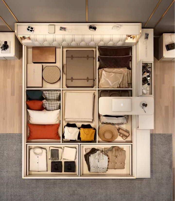 BELVA Modern Multi-Function Storage Bedframe