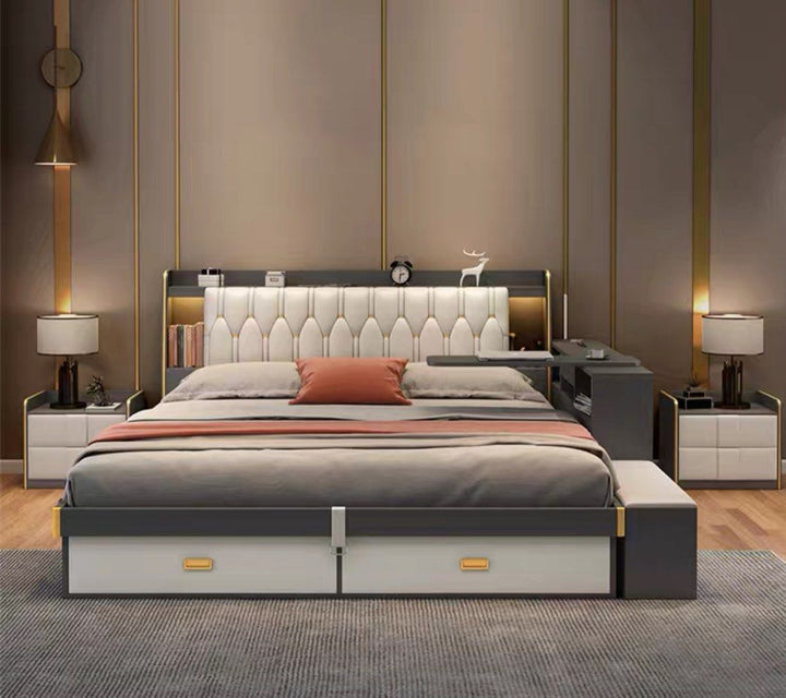 BELVA Modern Multi-Function Storage Bedframe