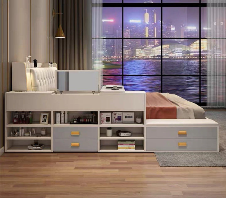 BELVA Modern Multi-Function Storage Bedframe
