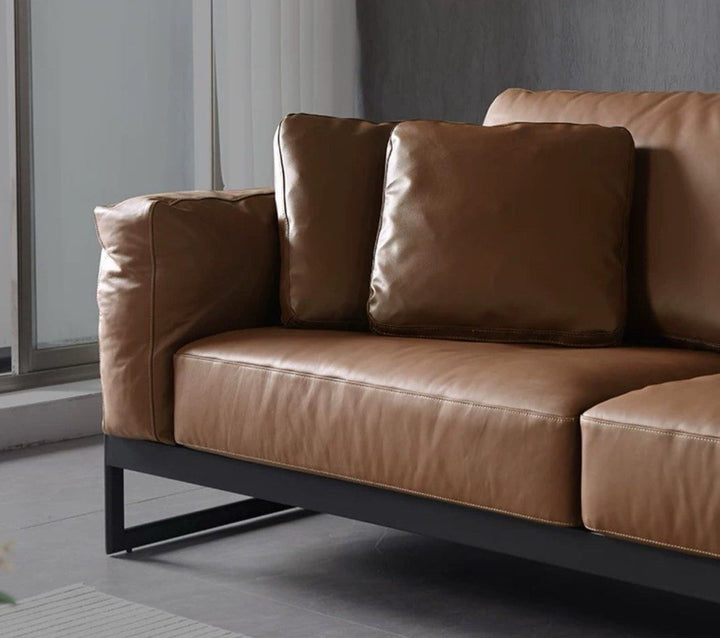 ELVARIS Modern Genuine Leather Sofa