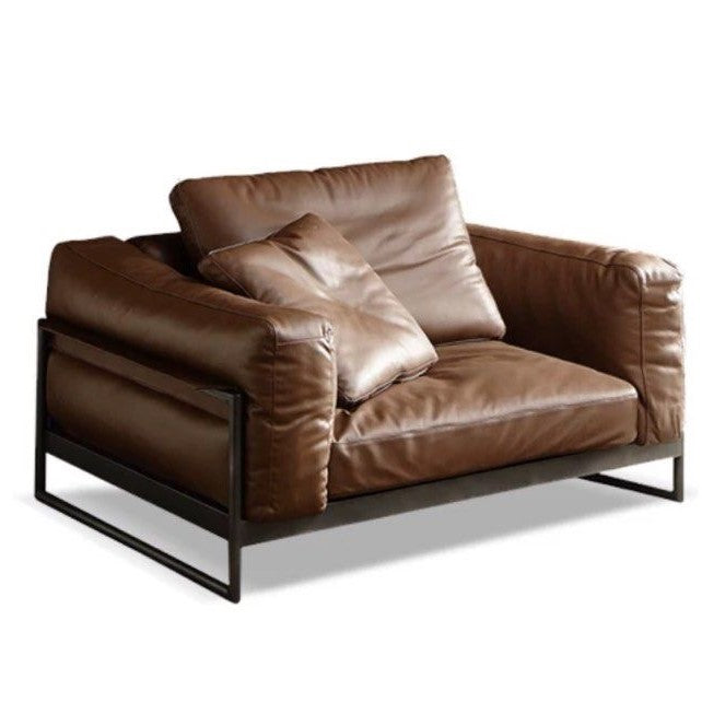 ELVARIS Modern Genuine Leather Sofa