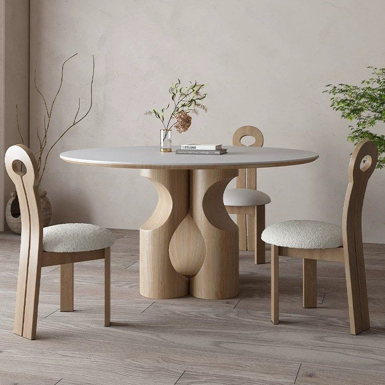 NYRA Modern Sintered Stone Round Dining Table