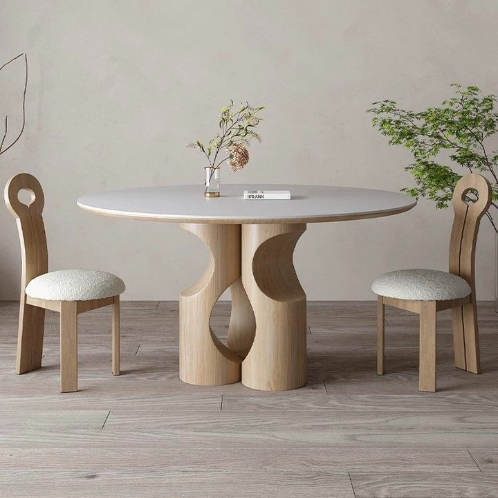 NYRA Modern Sintered Stone Round Dining Table