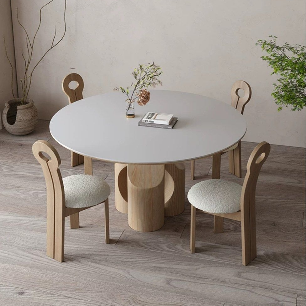 NYRA Modern Sintered Stone Round Dining Table
