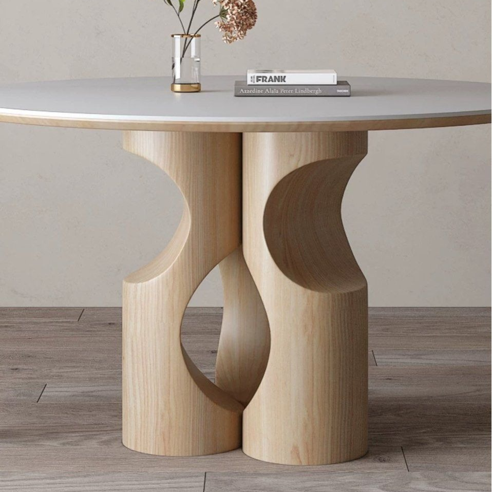NYRA Modern Sintered Stone Round Dining Table