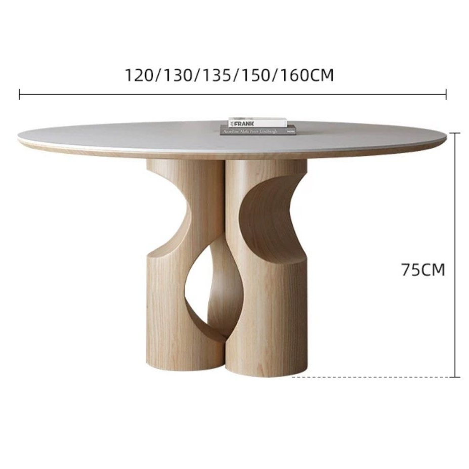 NYRA Modern Sintered Stone Round Dining Table