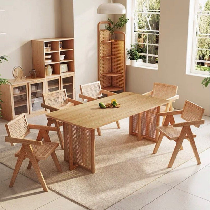 KOVACS Modern Japandi Solid Wood Dining Table