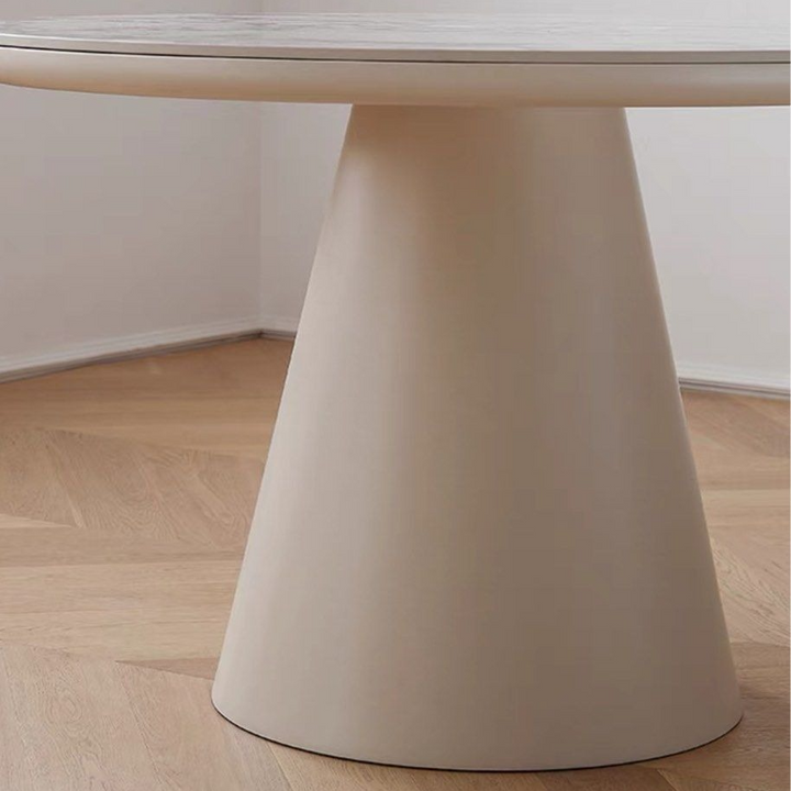 JOVAN Japandi Sintered Stone Round Dining Table