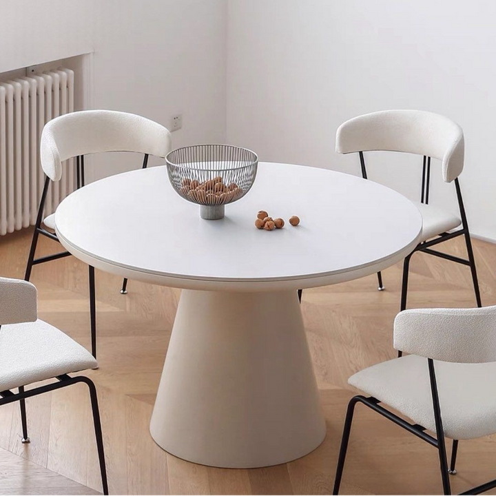 JOVAN Japandi Sintered Stone Round Dining Table