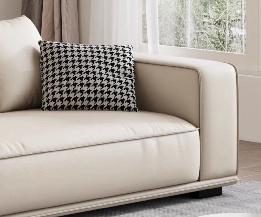 MARVELLA Minimalist Leather Sofa