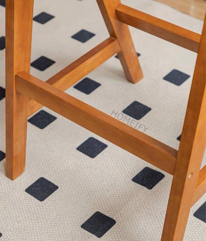 SANTAL Scandinavian Wood Bar Stool