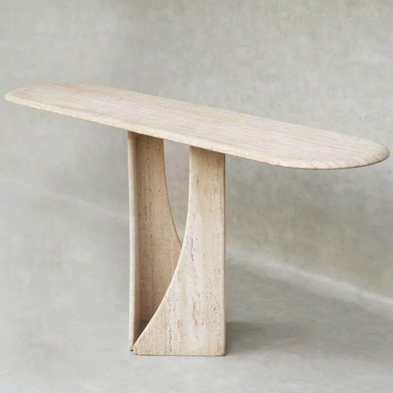 JULES Modern Travertine Console Table