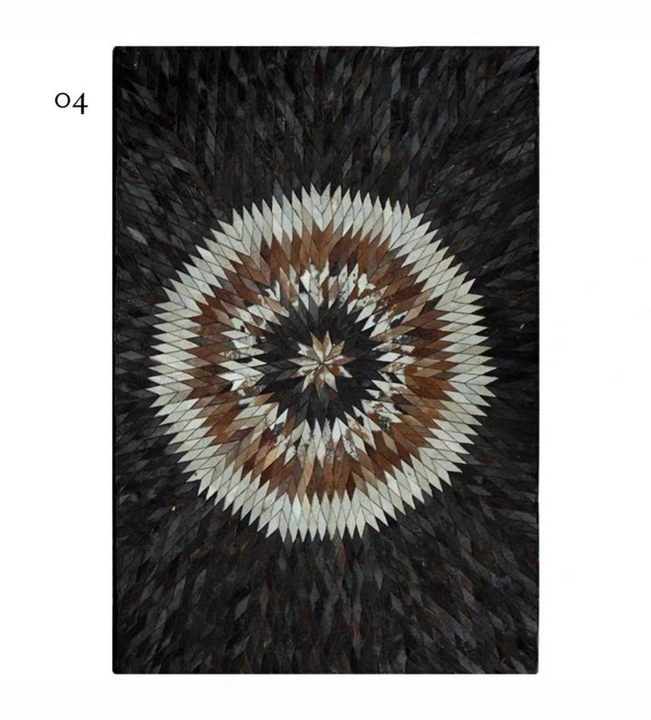 FARA Modern Cowhide Leather Rug