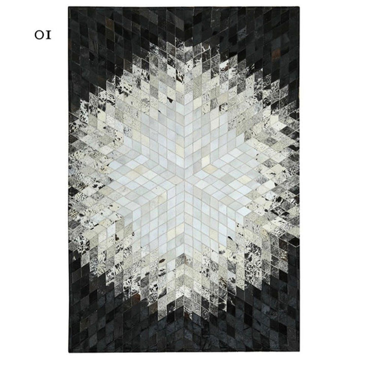 FARA Modern Cowhide Leather Rug