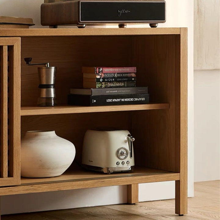 HOZIN Japandi Solid Wood Sideboard