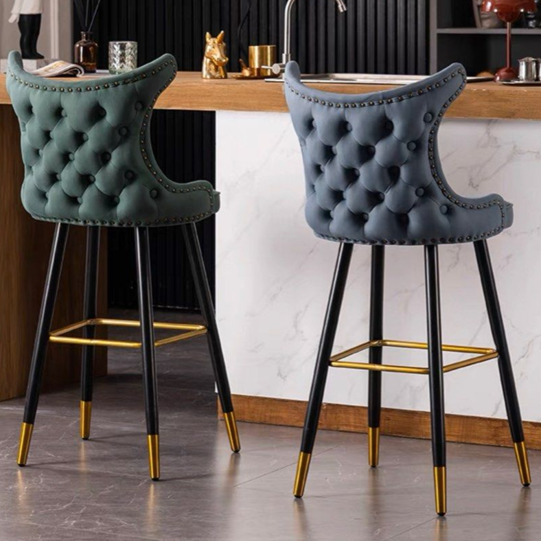 ARIA Modern Velvet Bar Stool