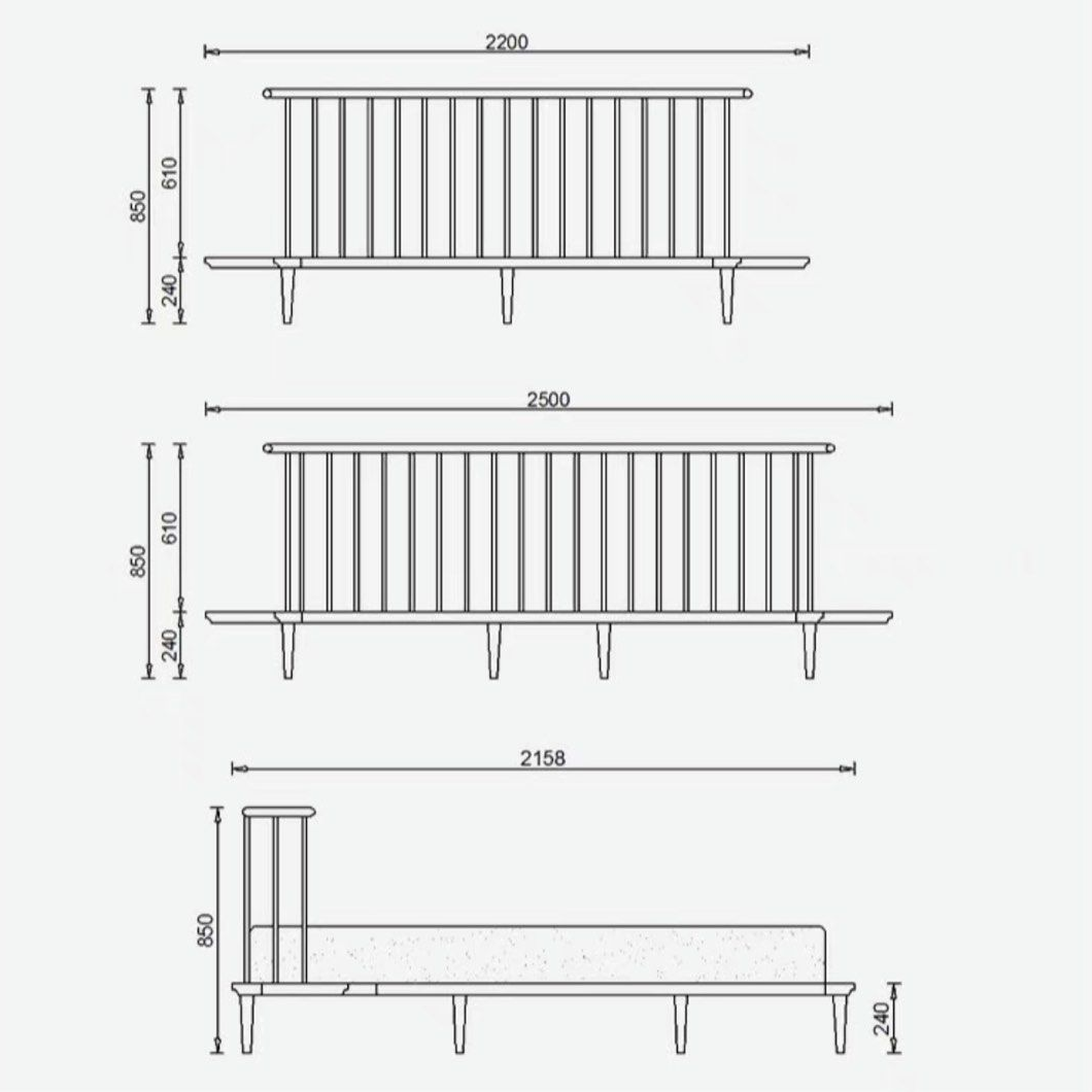 BOJA Rustic Solid Wood Bedframe