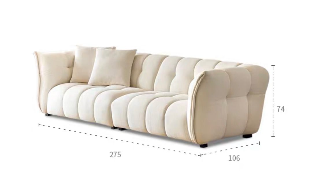 LORIVEN Modern Boucle Fabric Sofa