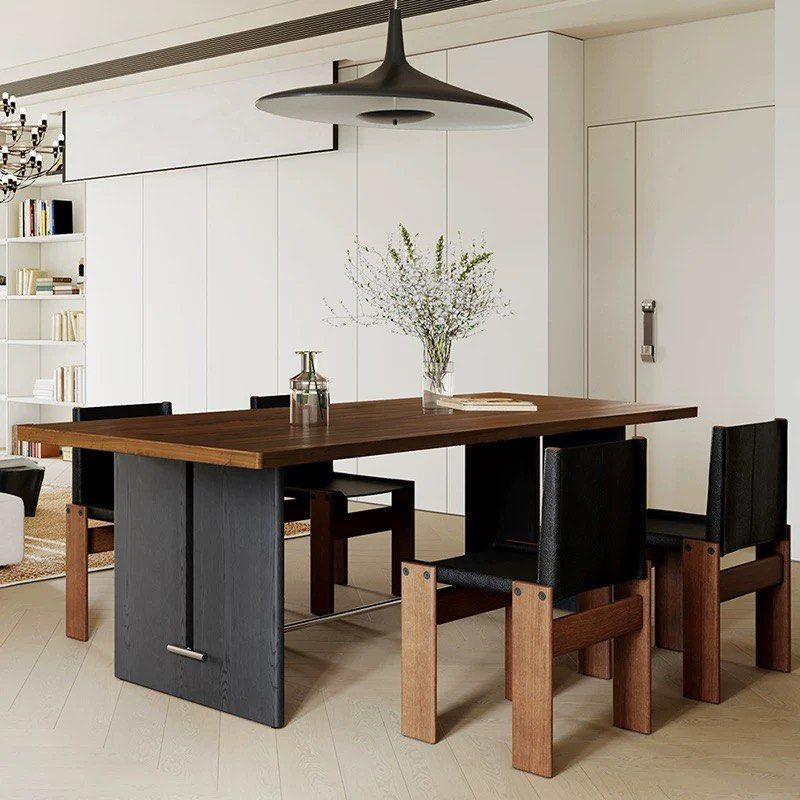 OSCARD Modern Solid Wood Dining Table