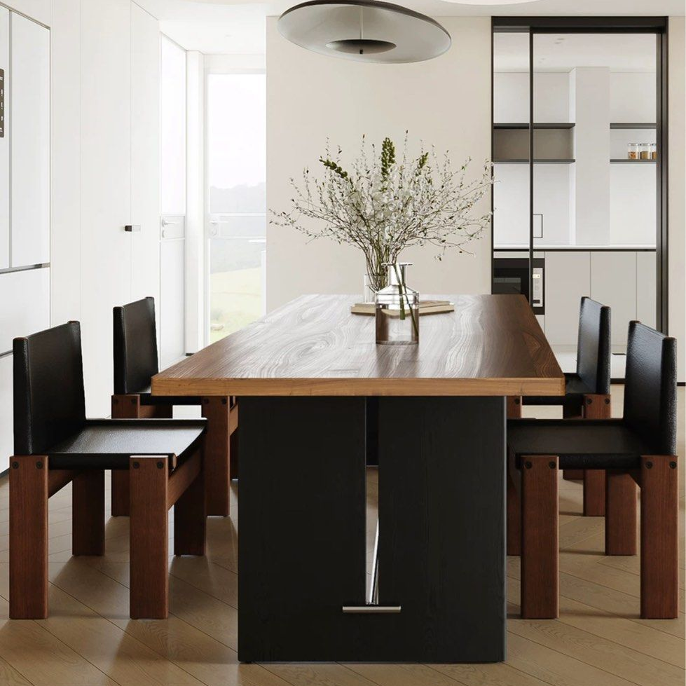 OSCARD Modern Solid Wood Dining Table