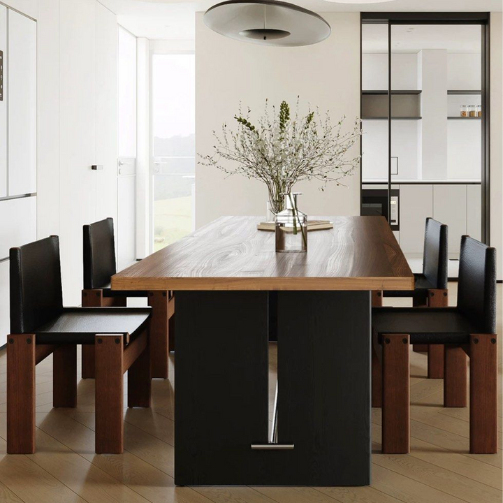 OSCARD Modern Solid Wood Dining Table