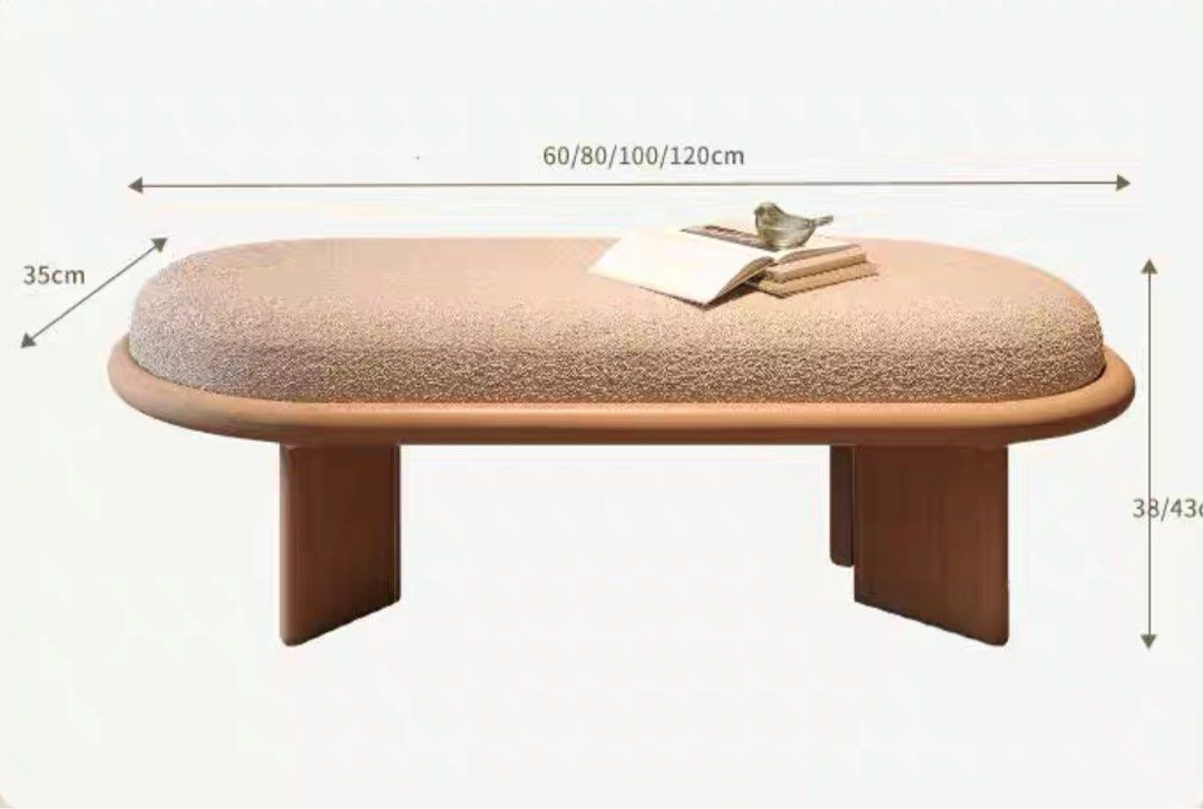 CAPRI Japandi Boucle Bench