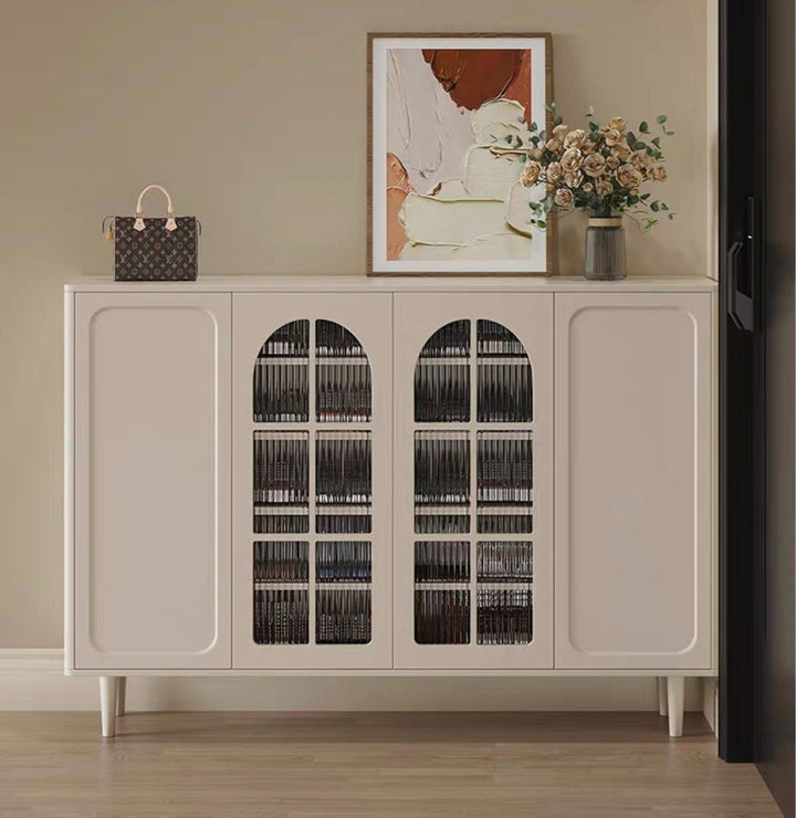 BOTEJA Modern Fluted Glass Shoe Cabinet