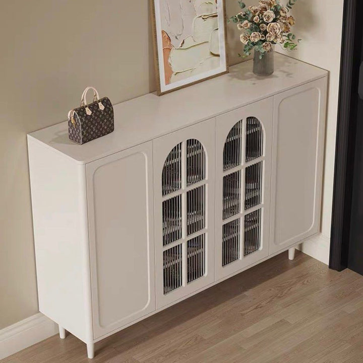 BOTEJA Modern Fluted Glass Shoe Cabinet