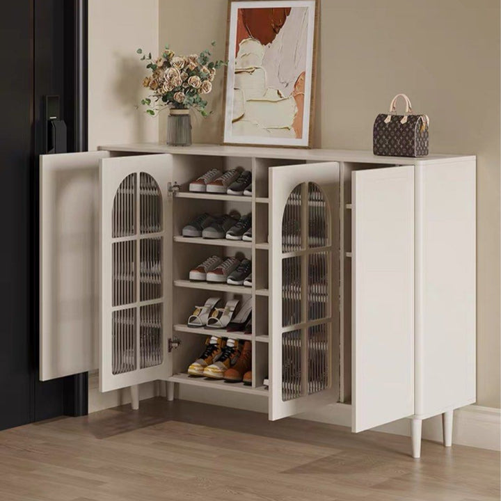 BOTEJA Modern Fluted Glass Shoe Cabinet