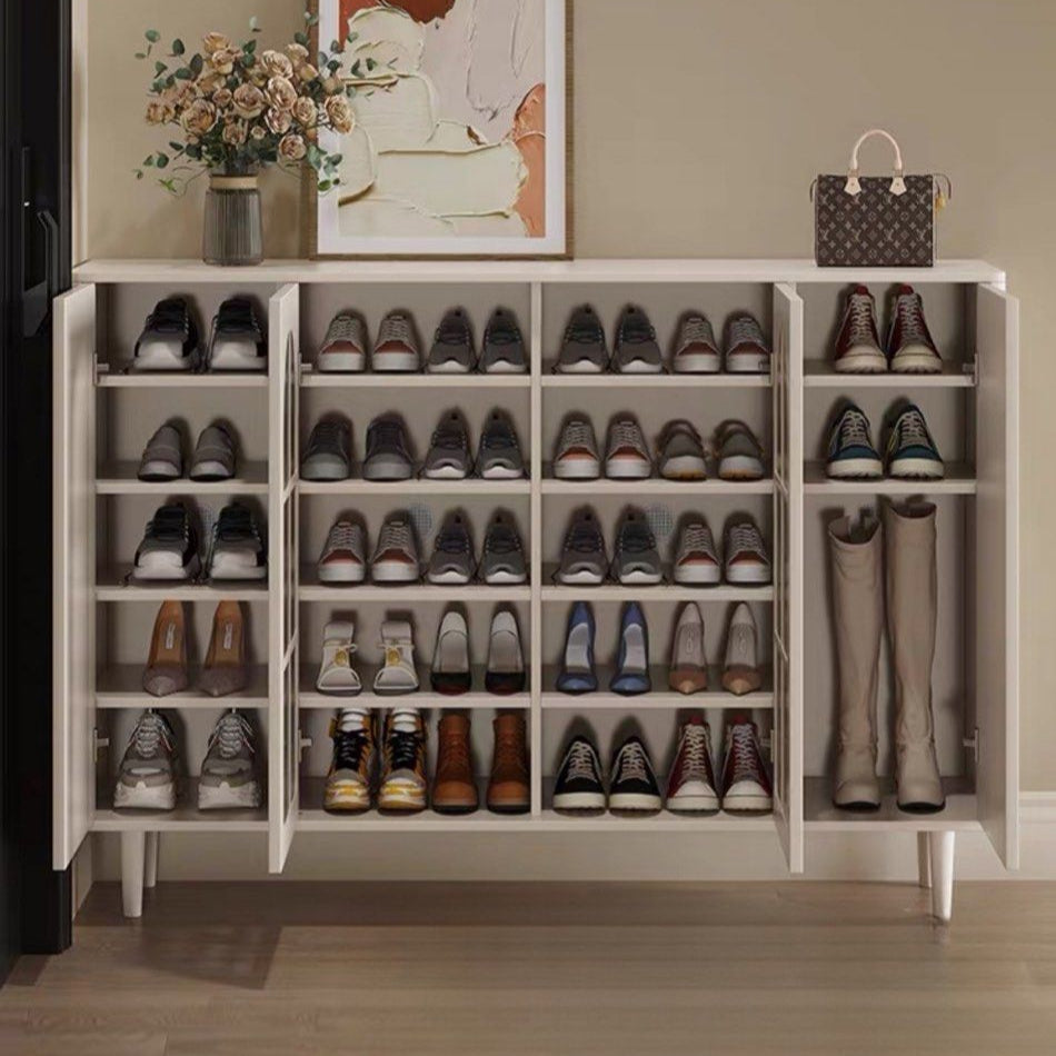 BOTEJA Modern Fluted Glass Shoe Cabinet
