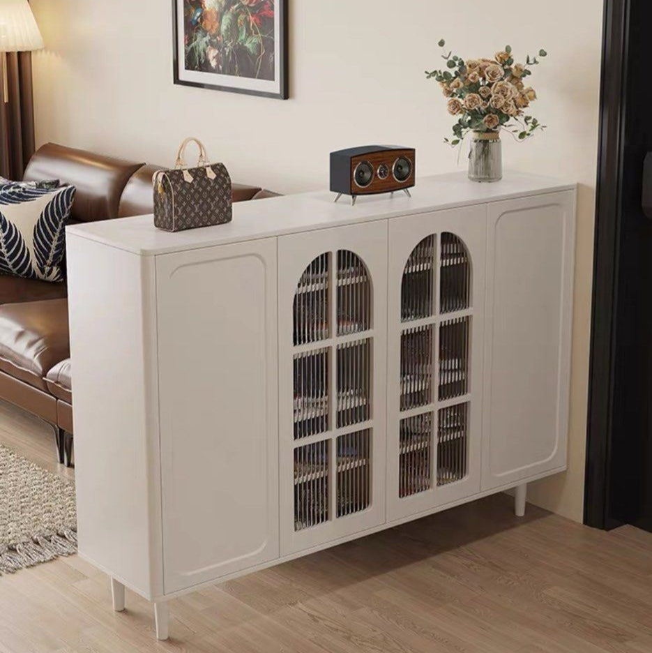 BOTEJA Modern Fluted Glass Shoe Cabinet