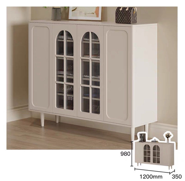 BOTEJA Modern Fluted Glass Shoe Cabinet
