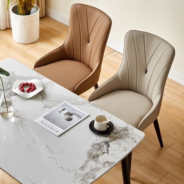 PAUL Modern Leather Dining Chair (Set of 2)