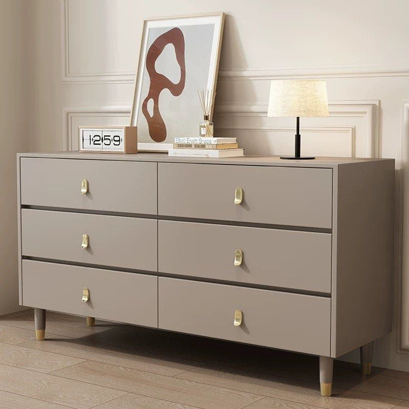 BASILIA Modern Khaki Chest Of Drawers