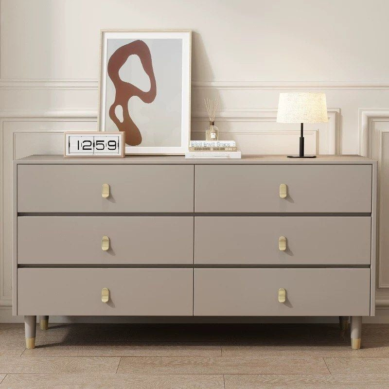 BASILIA Modern Khaki Chest Of Drawers