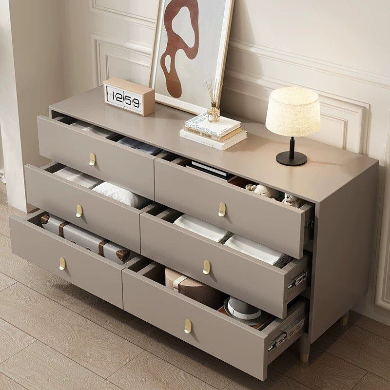 BASILIA Modern Khaki Chest Of Drawers