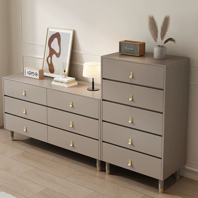 BASILIA Modern Khaki Chest Of Drawers