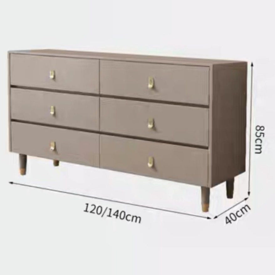 BASILIA Modern Khaki Chest Of Drawers
