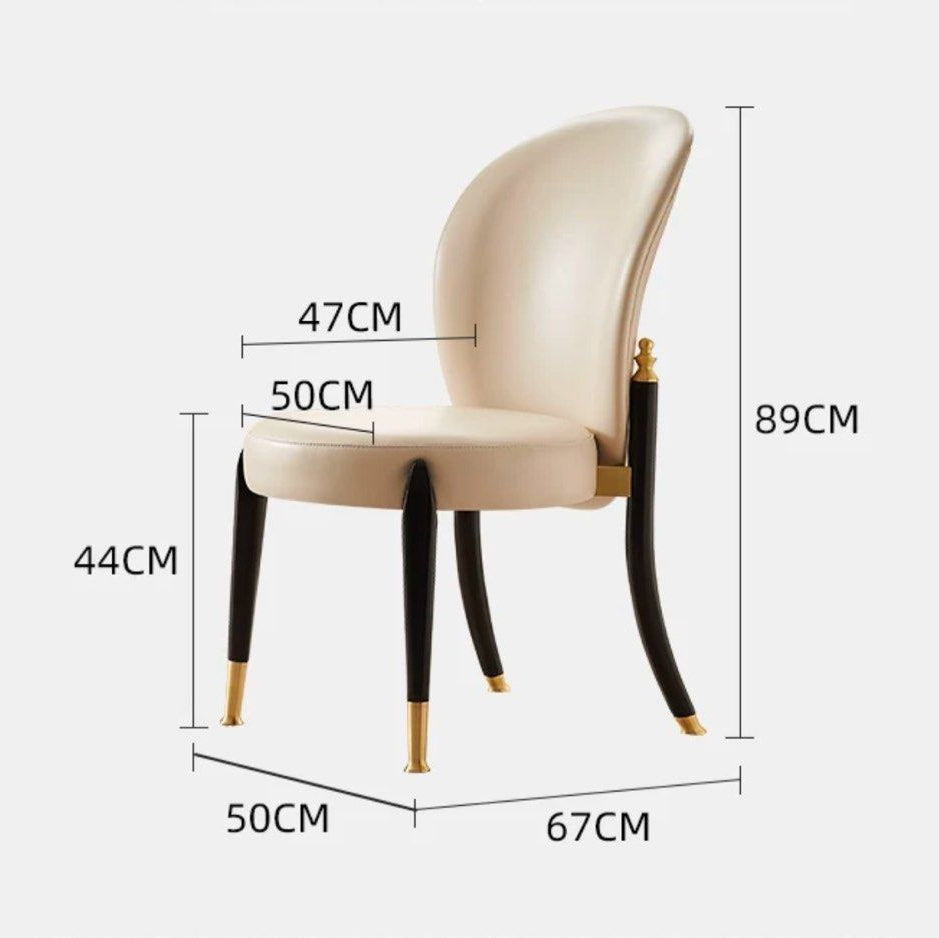 ALMEC Victorian Leather Dining Chair