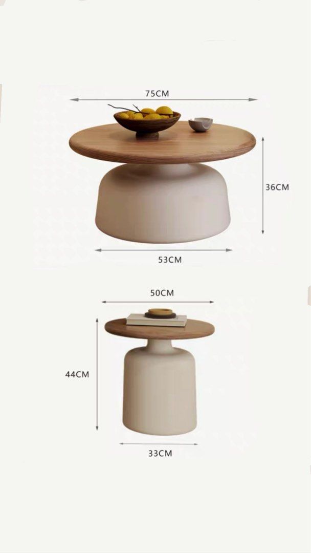 VERME Modern Solid Wood Coffee Tables