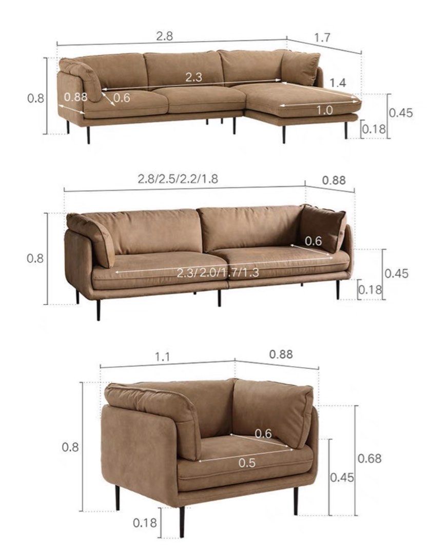 ELVORA Modern Fabric Sofa