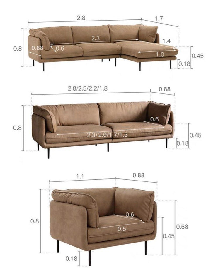 ELVORA Modern Fabric Sofa